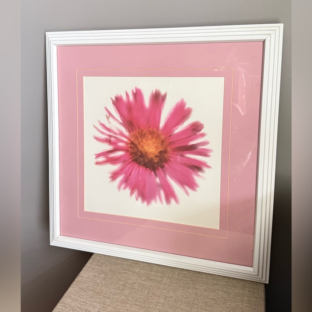 Kirkland Signature Pink Floral Wall Art 15.5”x15.5”